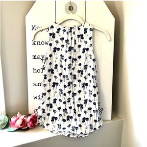 Sonoma, Blue Floral Front-Tie, Tank Top.